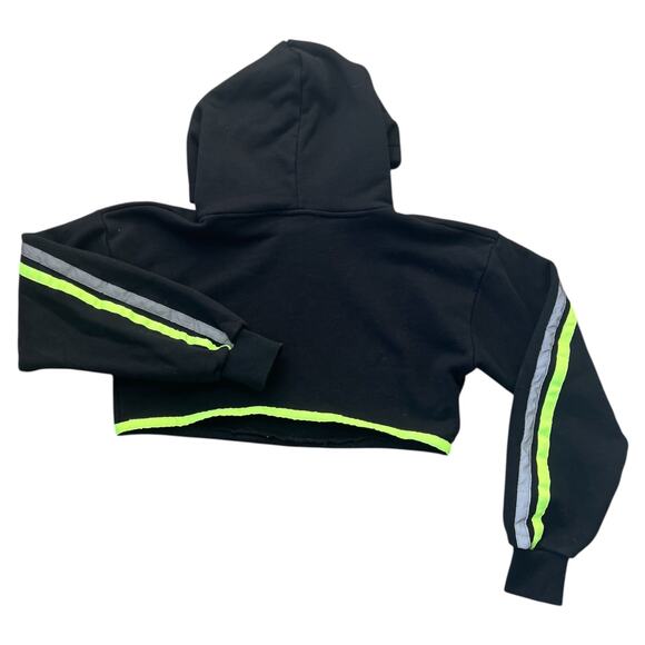 I.AM.GIA Mercury Striped Reflective Cropped Hoodie Sweatshirt Sz S - Picture 4 of 6